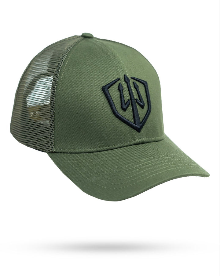 Olive Trident Trucker